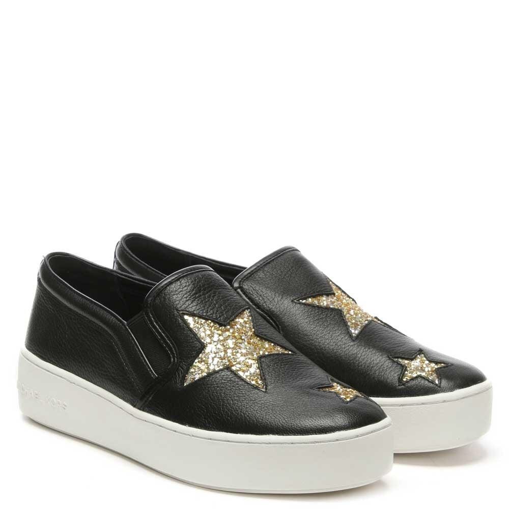 Michael Kors Black Pia Star Slip On Sneaker